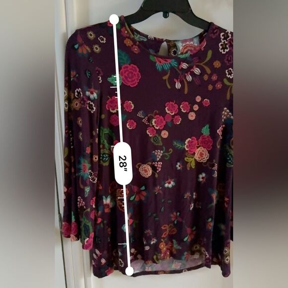 Johnny Was The Janie Favorite Floral High Neck Adriana Swing Tunic Top S NWOT - Picture 10 of 12